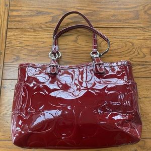 RED COACH SHOULDER BAG